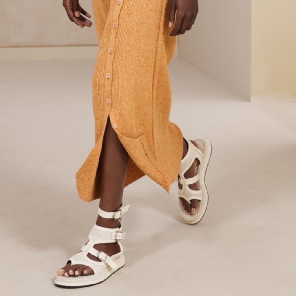 Zara SRPLS Collection Leather Gladiator Sandals 🦷